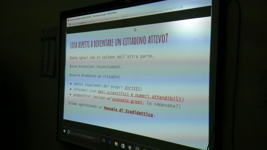 Una slide della lezione