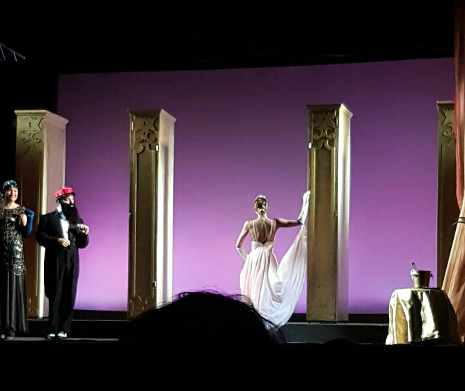 Una scena della rappresentazione teatrale