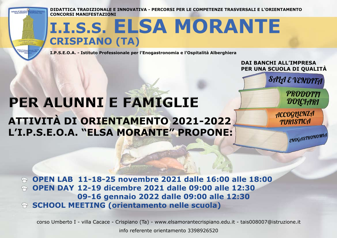 locandina open day 2021-2022